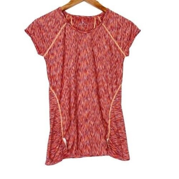 Athleta Short Sleeve Active Tee Womens Size XXS Orange Cycling Beach Top - Picture 1 of 9